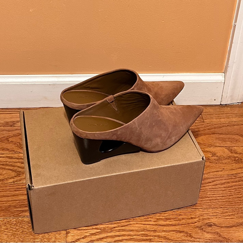 Vince Tahoe suede mules brand new